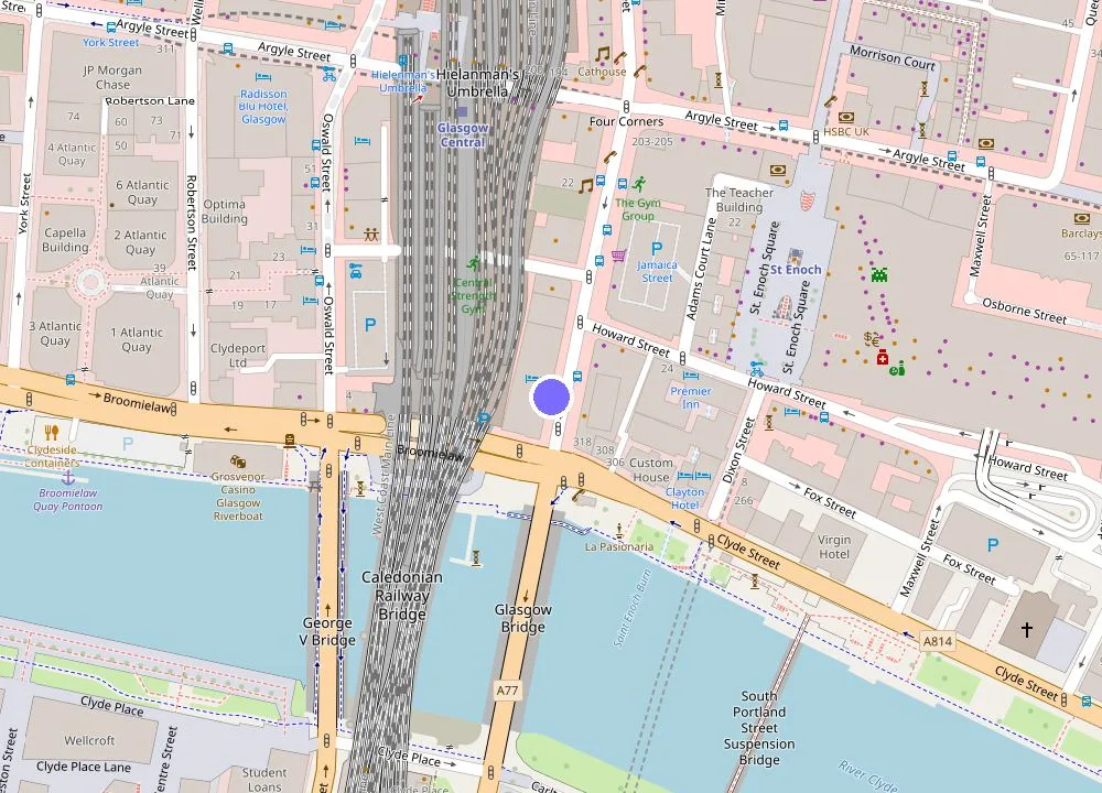 Map: Leonardo Royal Hotel Glasgow